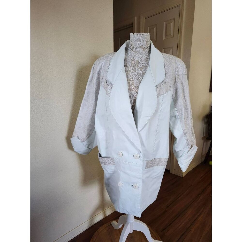 G-III Vintage 80's Double Breasted Padded Shoulders 100% Leather Coat Size XL?